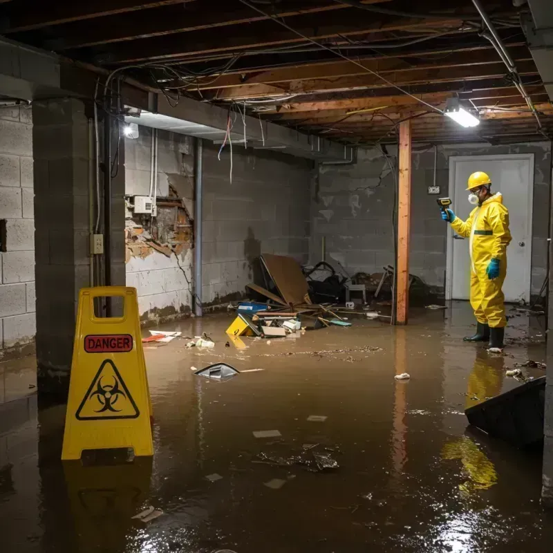 Flooded Basement Electrical Hazard in Crane, MO Property